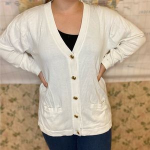 White Button Sweater